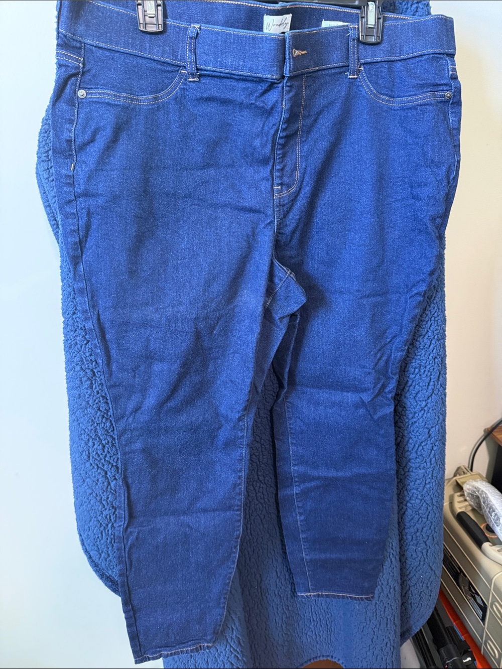 Wonderly Dark Blue Pull-On Skinny Jeans (114)